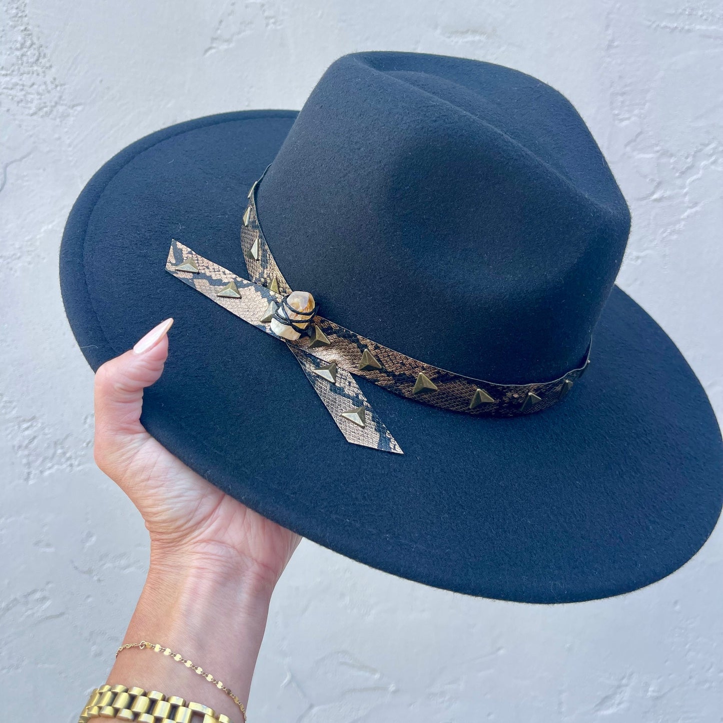 Golden Horizon - Snakeskin Trim with Citrine Crystal