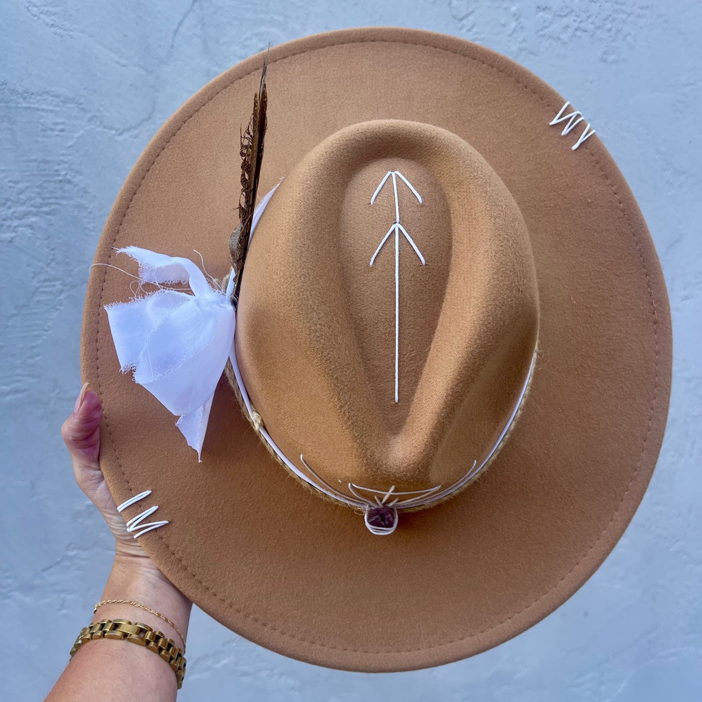 Seta da Alma – Camel with Amethyst & Rope Banding