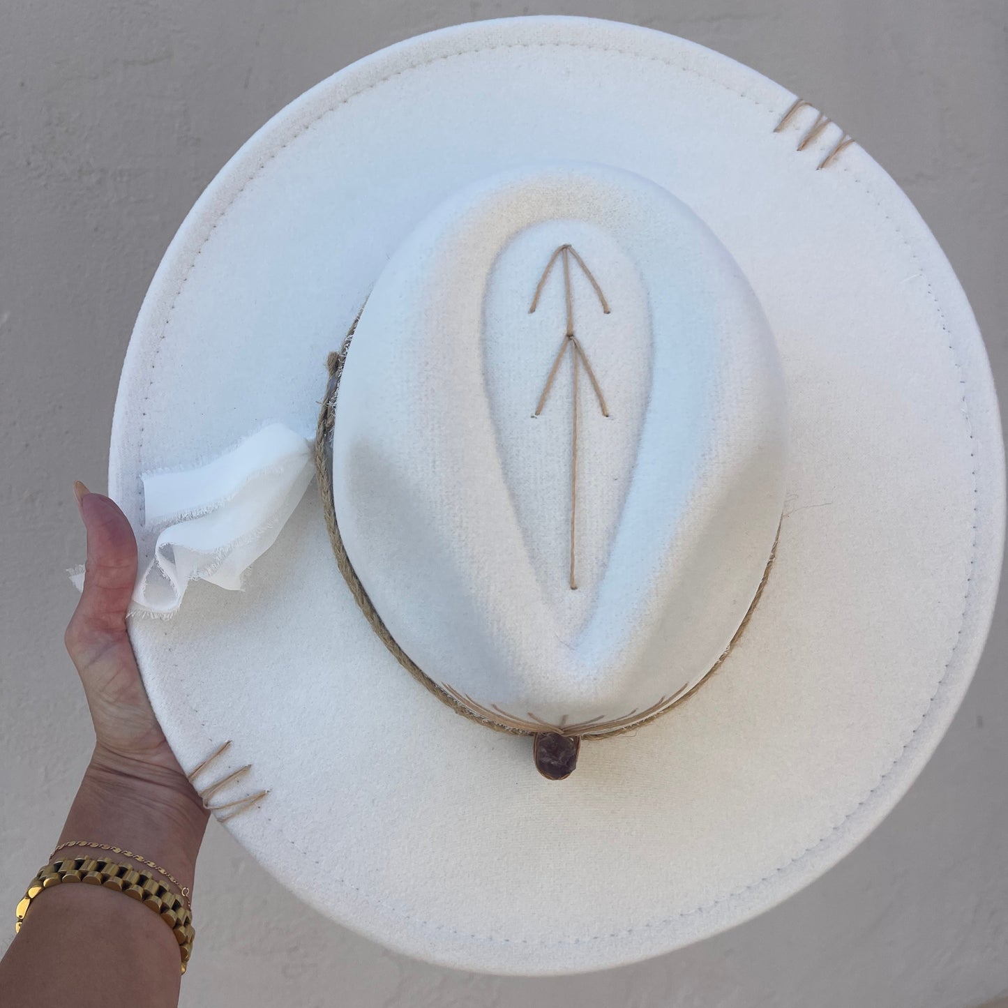 Alvarado - White with Amethyst & Natural Band