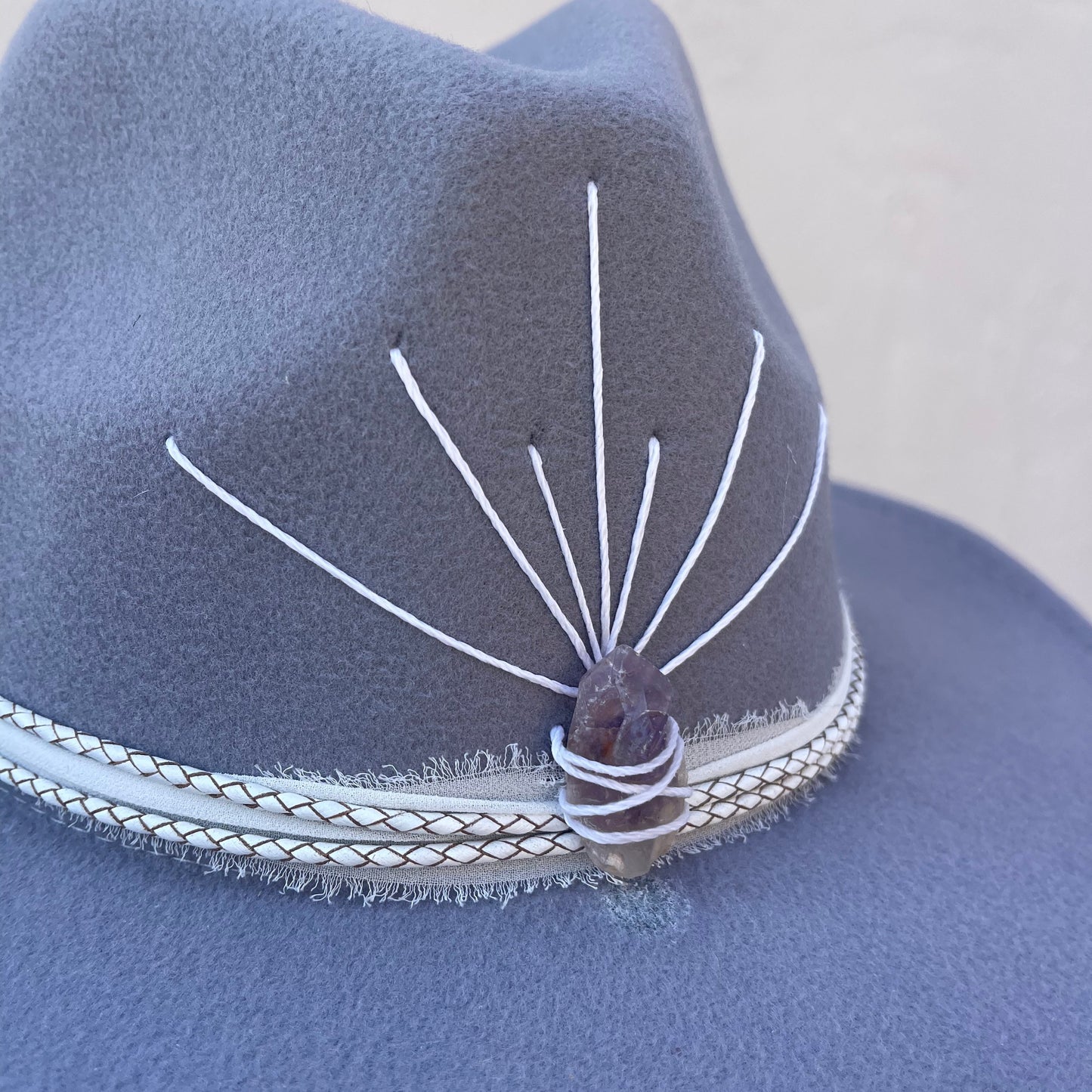 Imperfectly Perfect - Crown of Light – Gray with Amethyst