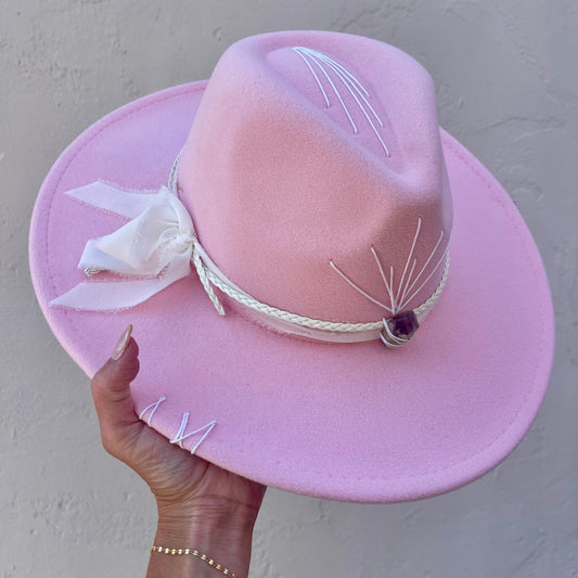 Crown of Light – Pastel Pink with Amethyst & White Band