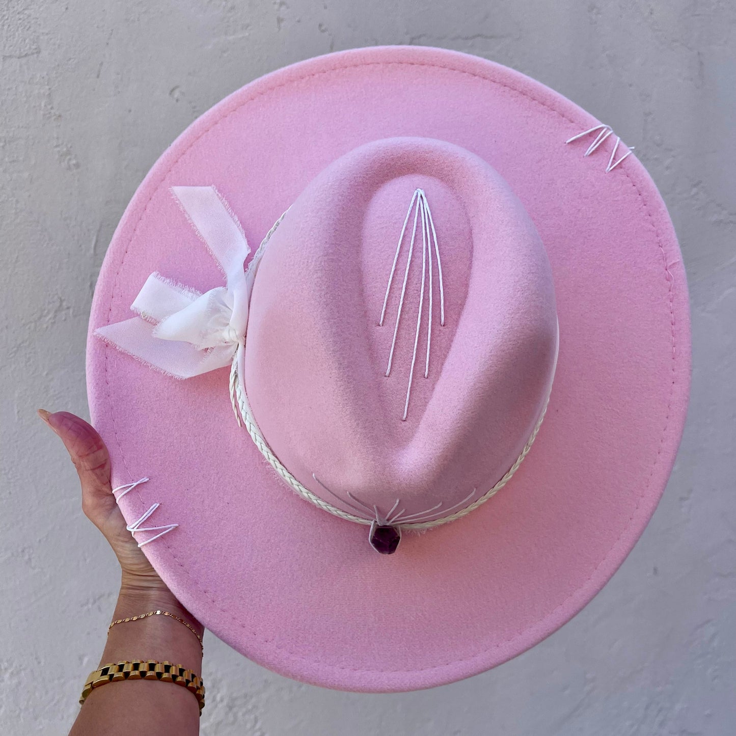 Crown of Light – Pastel Pink with Amethyst & White Band