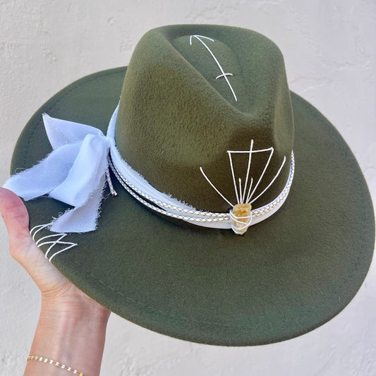 Seta da Alma – Forest Green with Citrine & White Band