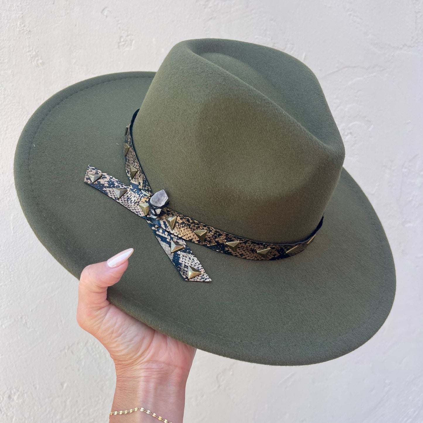 Golden Horizon - Snakeskin Trim with Citrine Crystal