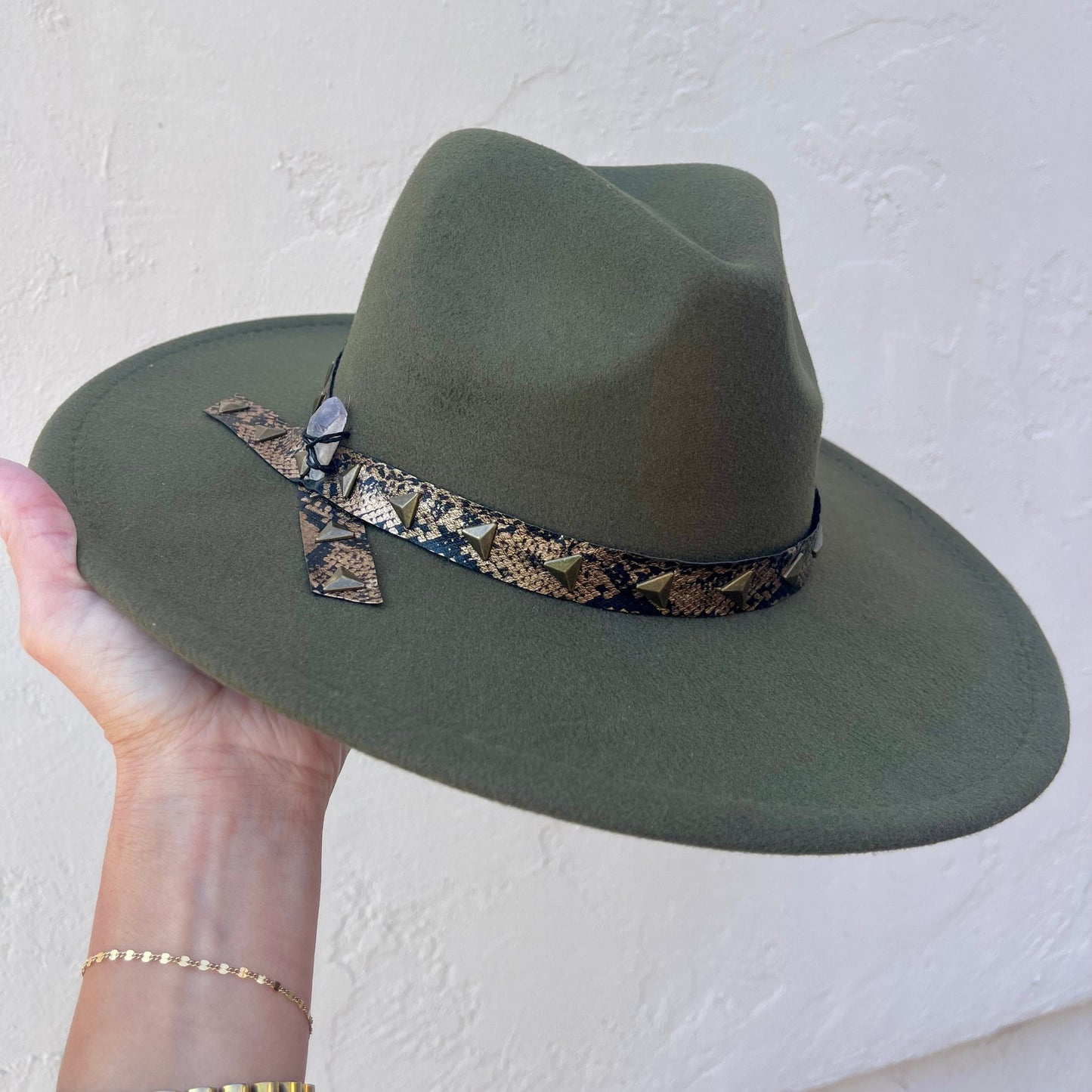 Golden Horizon - Snakeskin Trim with Citrine Crystal