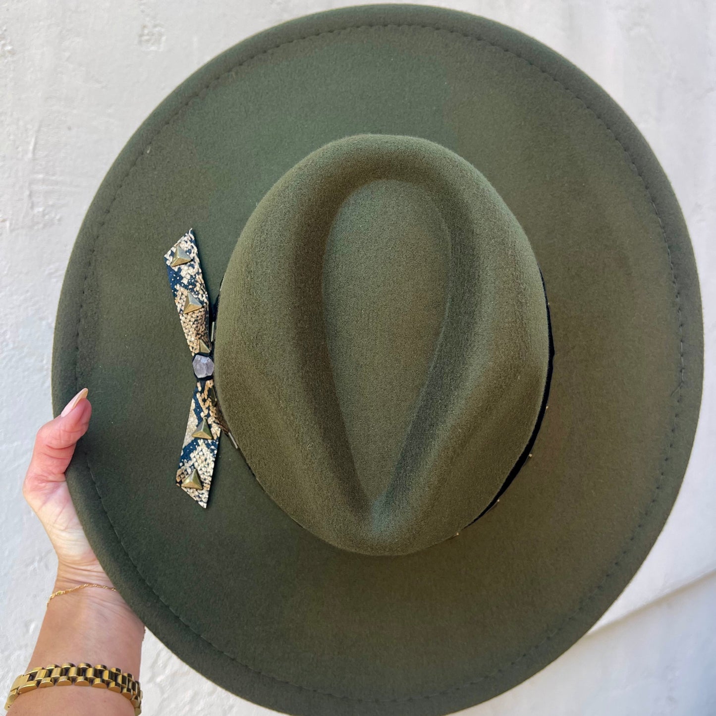 Golden Horizon - Snakeskin Trim with Citrine Crystal