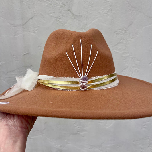 Ray of Alma – Espresso with Amethyst & Cream/Gold Trim