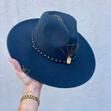 Seta da Alma – Black with Citrine & Gold Embroidery