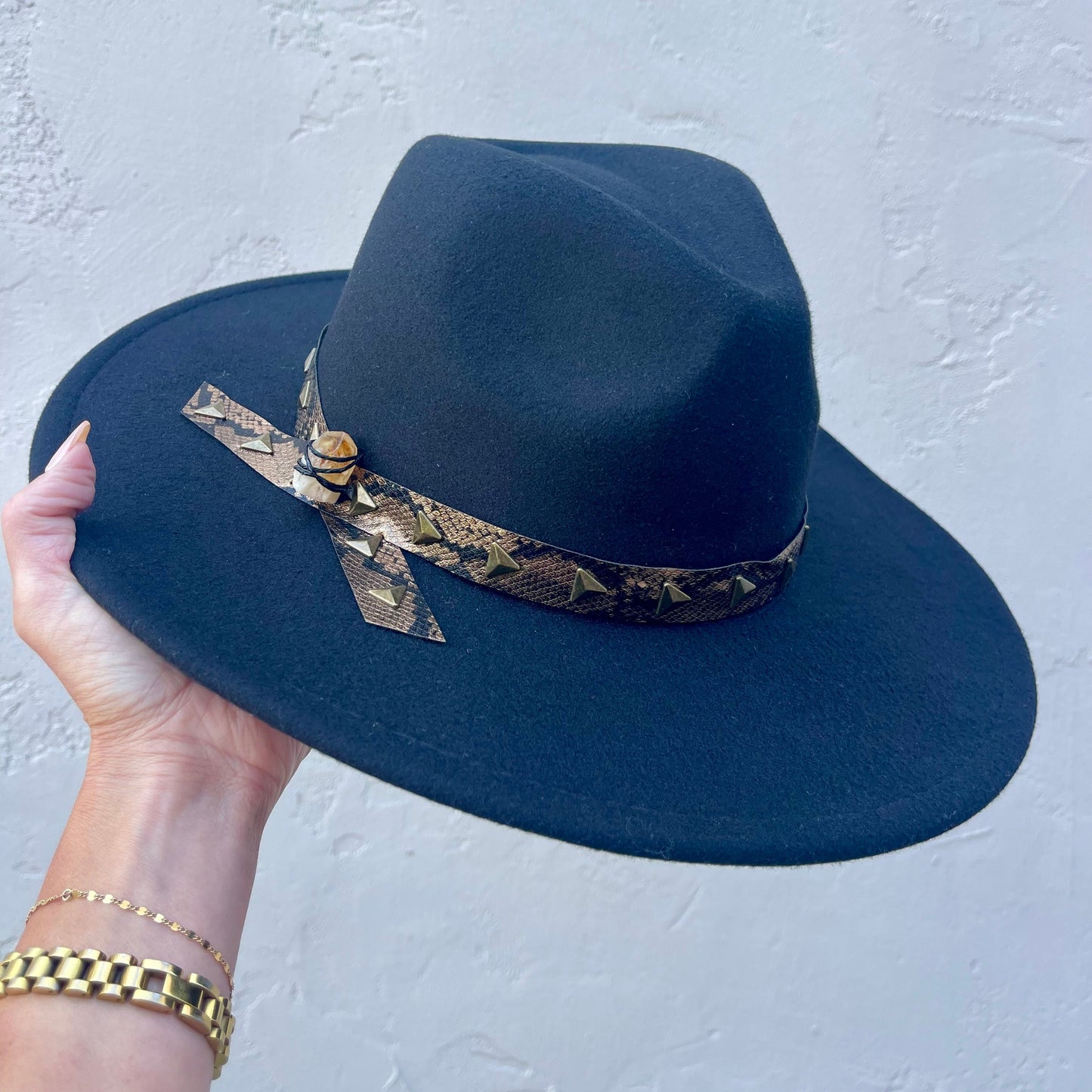 Golden Horizon - Snakeskin Trim with Citrine Crystal