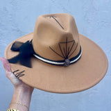 Seta da Alma – Camel with Amethyst & Black embroidery