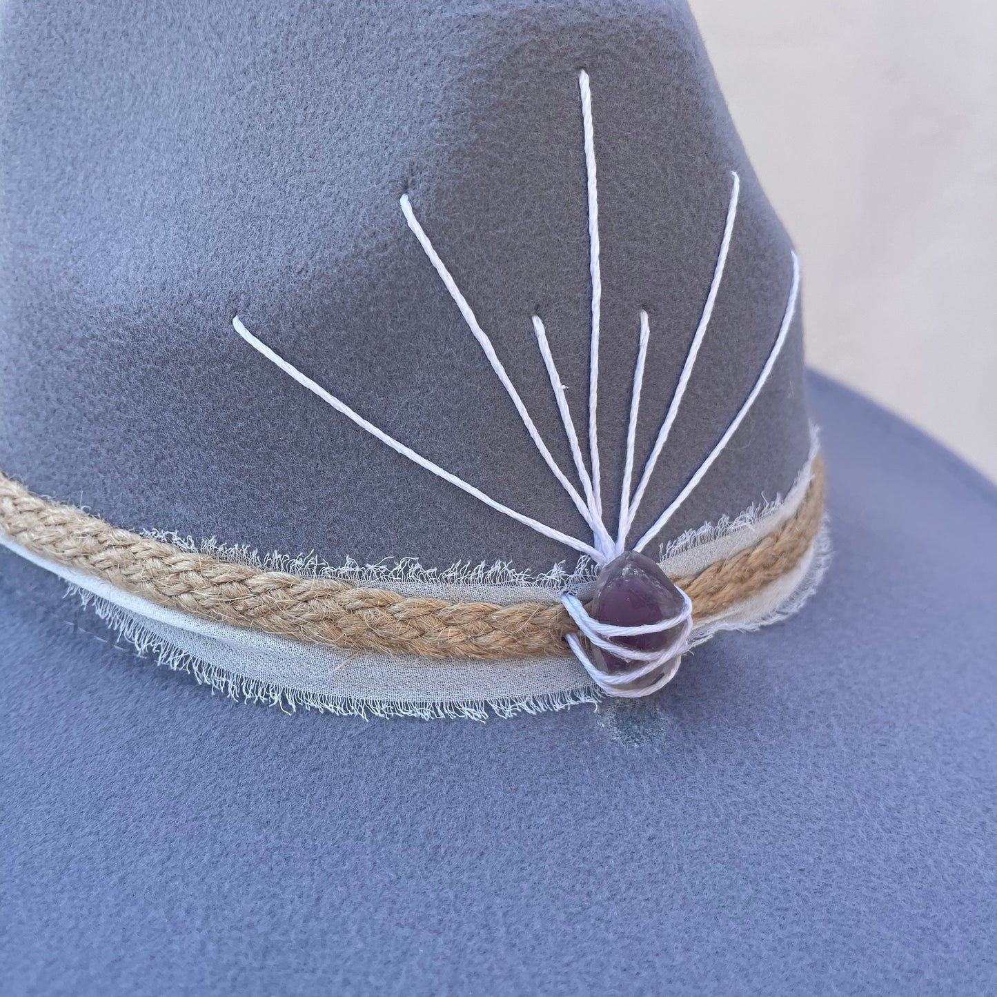 Imperfectly Perfect  - Crown of Light - Gray with Amethyst